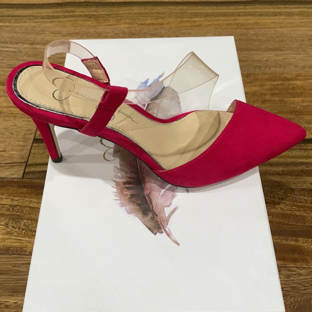 Jessica Simpson Raspberry heels - Picture 2 of 5